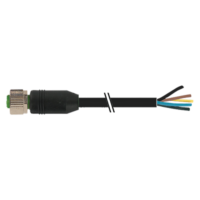 4 poles female M12 connection cables