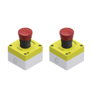 SA 11E - Yellow cover with EMERGENCY STOP indication