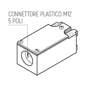 AM10 - Precablato - Connettore M12 - 5 poli - Ghiera termoplastica