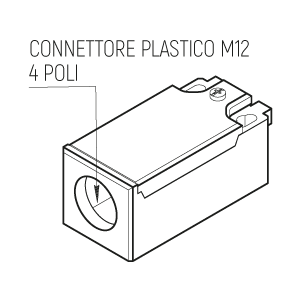 AP9 - Precablato - Connettore M12 - 4 poli - Ghiera termoplastica