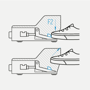 PS26-V0-M - With device to mantain the lever in lowered down position and two-stage actuating force