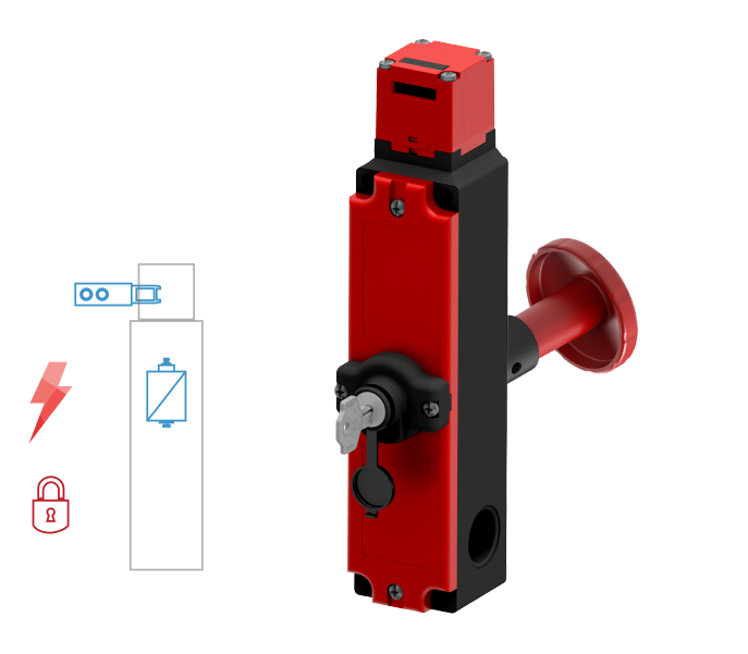 FEP LOCK - E - A - ELECTRICAL INTERLOCK - REAR RELEASE BUTTON