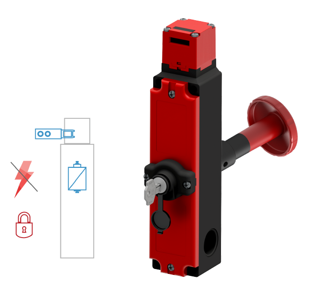 FEP LOCK - M - A - MECHANICAL INTERLOCK - REAR RELEASE BUTTON