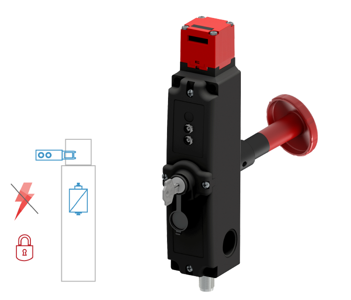 FEP LOCK - L - M - A - MECHANICAL INTERLOCK - REAR RELEASE BUTTON