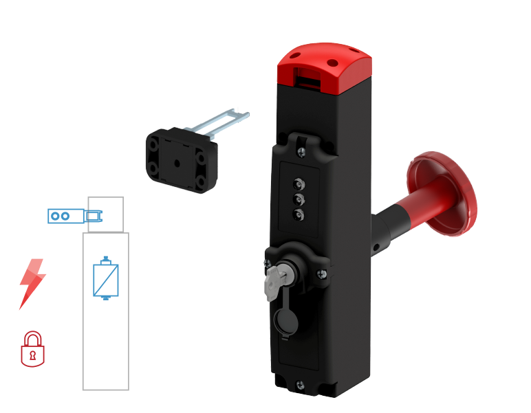 FEP - RFID - LOCK - E - M20x1 - REAR RELEASE BUTTON